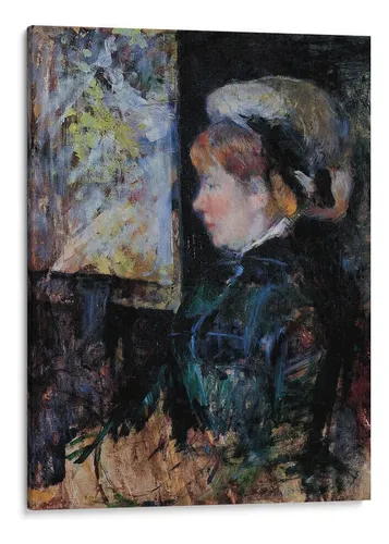 Impressionist canvas print portrait in the style of Mary Cassatt